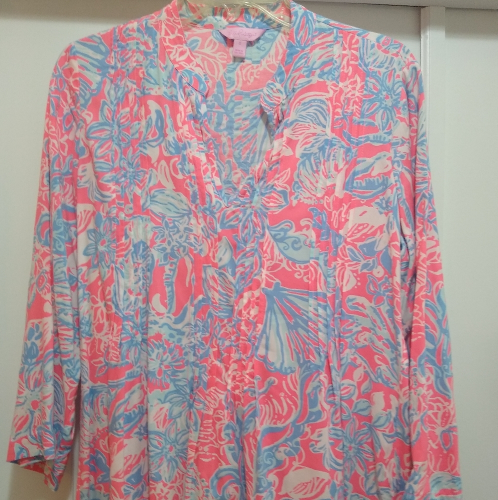 S Lilly Pulitzer Aria tunic top